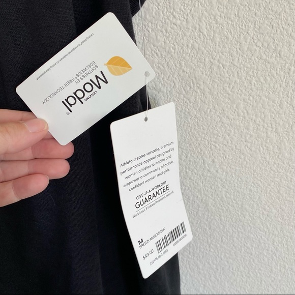 NWT Athleta Breezy Muscle in Black - Medium - Picture 5 of 9